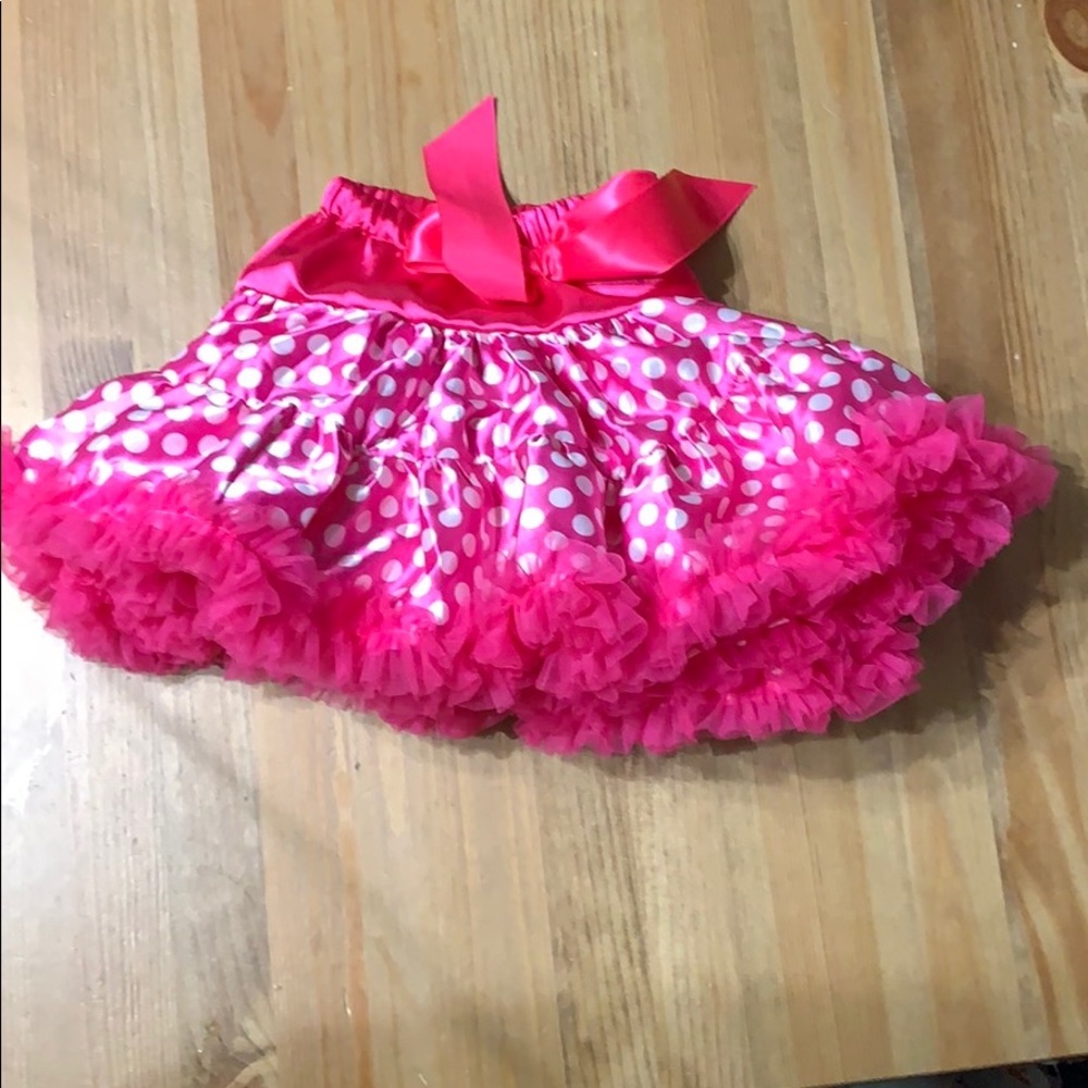 NWOT TUTU Pink with Polkadots Size3T and up